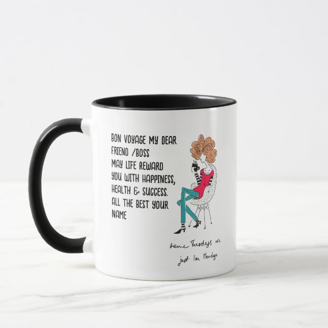 Abschiedsgeschenk Personalisiert für einen Ironen- Tasse (Links)
