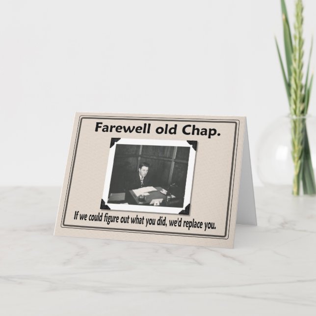 Abschiedsmitarbeiter Karte (Vorderseite)