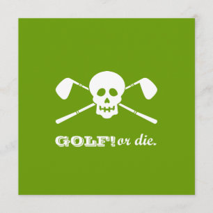 Abschiedsparty - Golf Thema - Golf oder Tod! Einladung