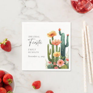Abschiedsparty-Kaktus-Junggesellinnenabschied Serviette