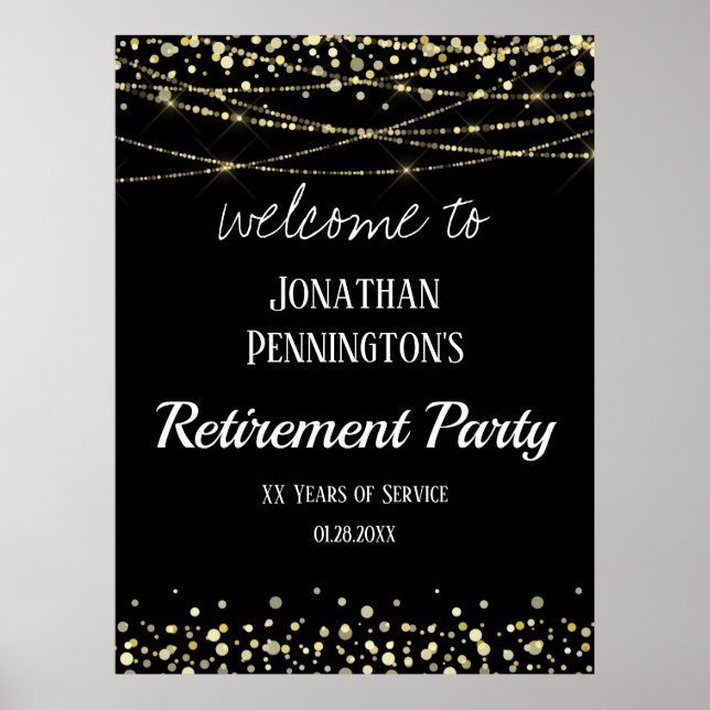 Abschiedsparty-Willkommensschild Poster (Vorne)