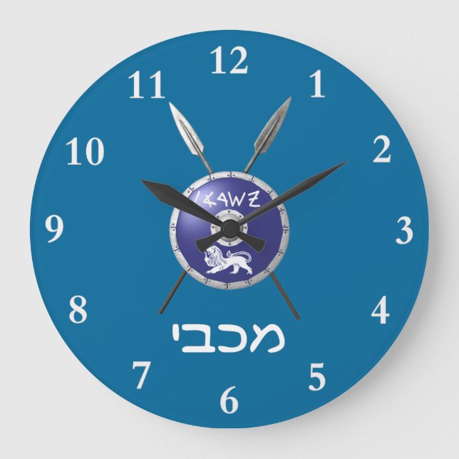 Abschirmung und Speere Große Wanduhr (Vorderseite)