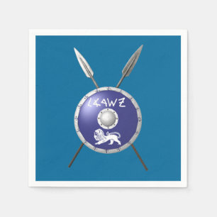 Abschirmung und Speere Serviette