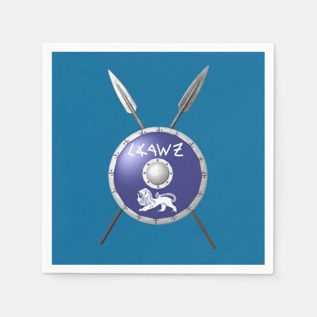 Abschirmung und Speere Serviette (Vorderseite)