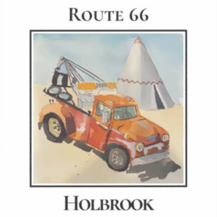 Abschleppwagen und TeePee, Route 66, Holbrook Ariz Aufkleber