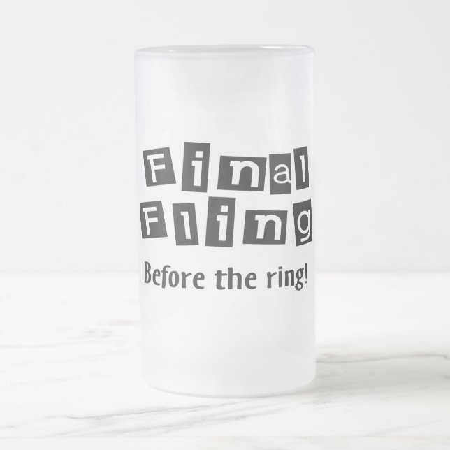 Abschließender Fling vor dem Ring Mattglas Bierglas (Mittel)
