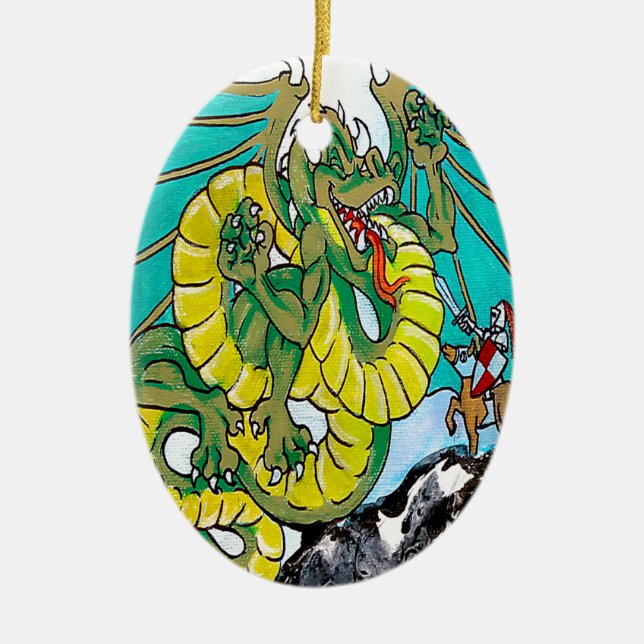 abschließender Kampf (vertikal) Keramikornament (Vorne)