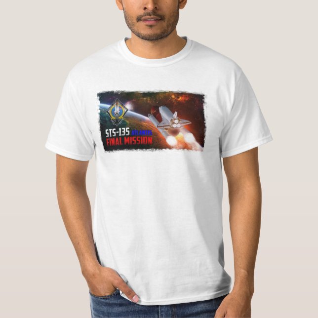 Abschließendes Auftrag-Shirt Raum-Shuttle-Atlantis T-Shirt (Vorderseite)