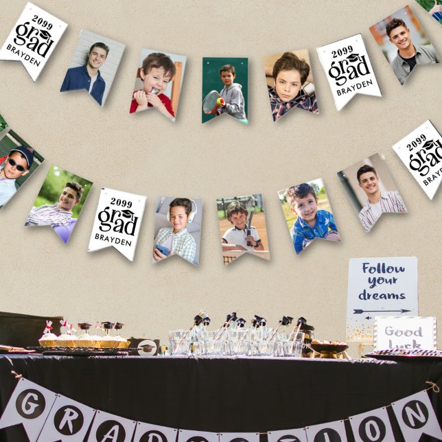 Abschluss 12 Fotos Fett Typ Grad Jahr Name Wimpelkette (Von Creator hochgeladen)