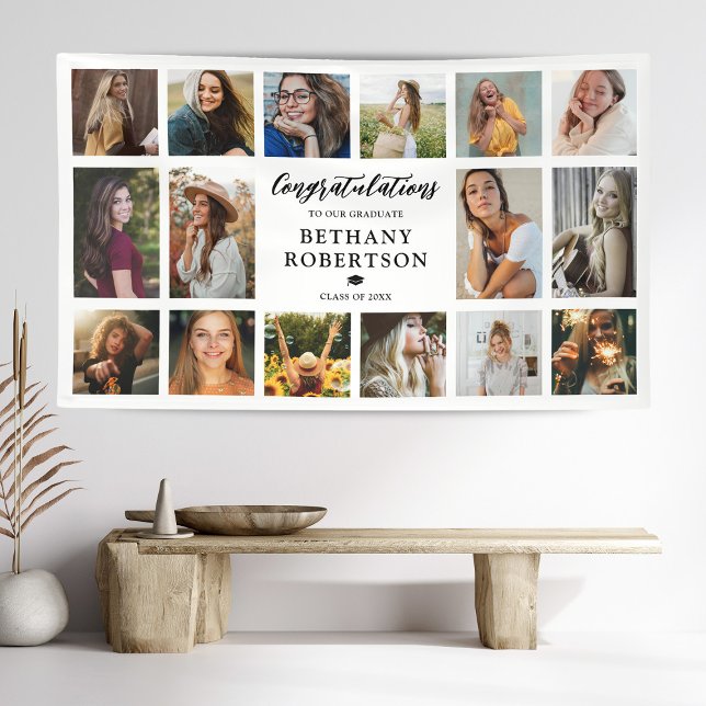 Abschluss 16 Fotocollage Herzlichen Glückwunsch Banner (Von Creator hochgeladen)