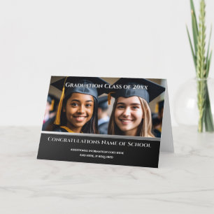 Abschluss 1 Foto DIY Modernes, schlichtes und eleg Karte