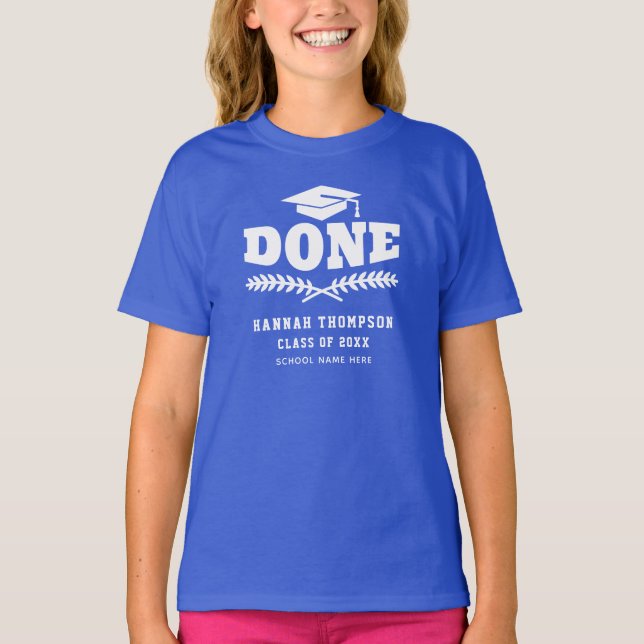 Abschluss 2023 Fertig Grundschule Grad T-Shirt (Vorderseite)