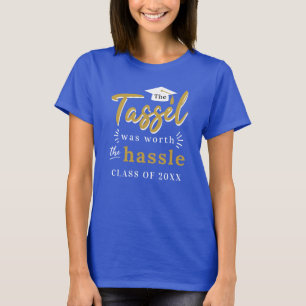 Abschluss 2023 Quaste war die Mühe wert Blau T-Shirt