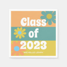 Abschluss 2023 Retro Daisies Girls Personalisiert