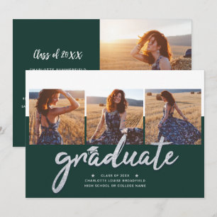 Abschluss 2024 Foto Collage Grad Party Einladung