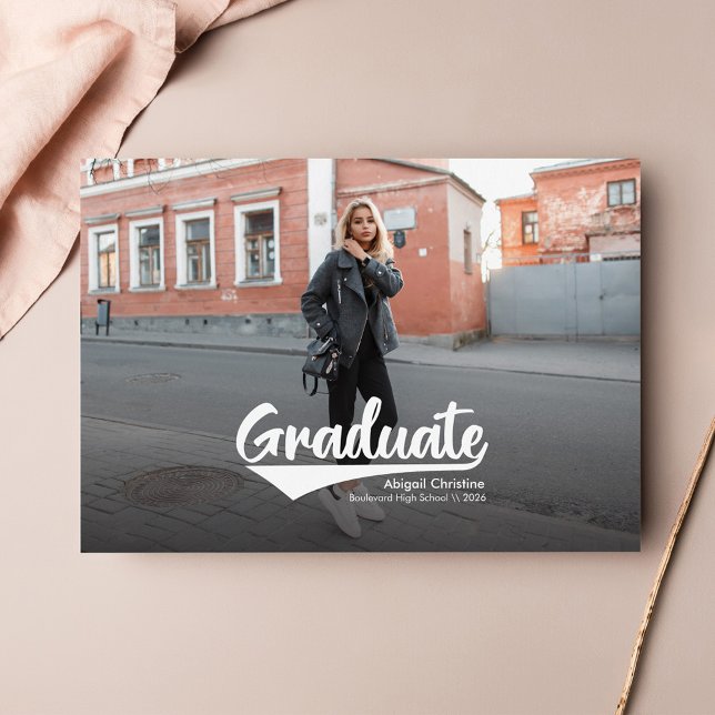 Abschluss 2025 Ankündigung des modernen Fotos (Graduation 2024 Photo Announcement Magnet)