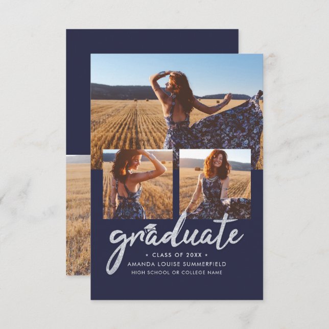 Abschluss 2025 Ankündigung von Fotocollage-Skripte (Vorne/Hinten)