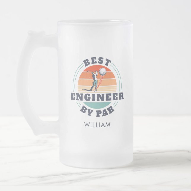 Abschluss 2025 Bester Ingenieur-Graduate nach Maß Mattglas Bierglas (Links)
