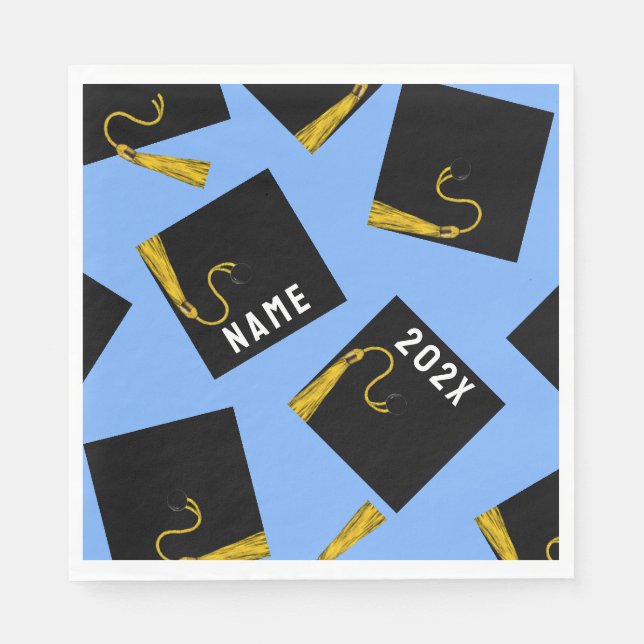 Abschluss 2025 Blau Serviette (Vorderseite)