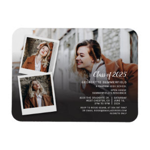 Abschluss 2025 Foto Collage Party Einladung Magnet