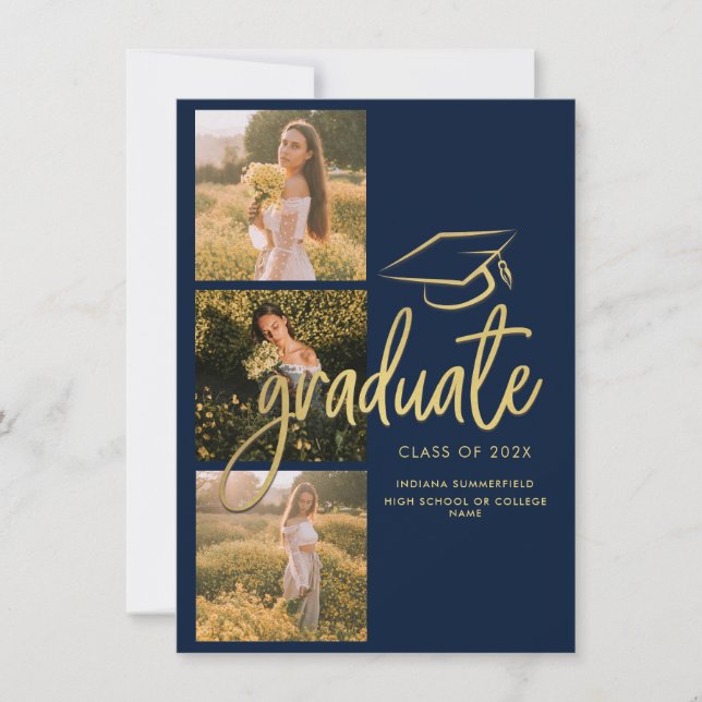 Abschluss 2025 Foto Collage Script Ankündigung (Vorderseite)