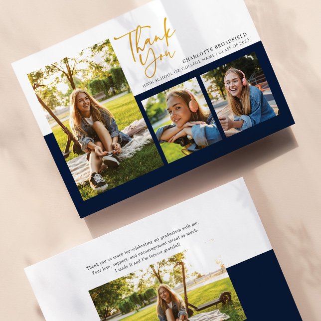 Abschluss 2025 Foto Collage Script Dankeskarte (Von Creator hochgeladen)