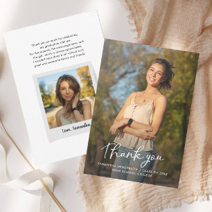 Abschluss 2025 Foto Grad Dankeschön-Karte Dankeskarte