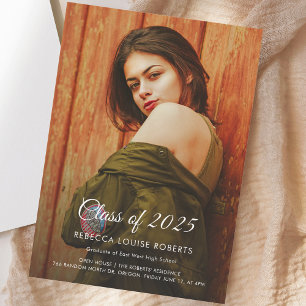 Abschluss 2025 Foto Open House Grad Party Einladung