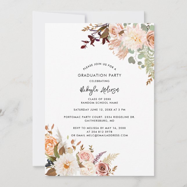 Abschluss 2025 Foto-Party Einladung (Vorderseite)