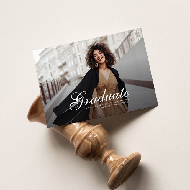 Abschluss 2025 Foto Script Modern Grad Ankündigung (Von Creator hochgeladen)