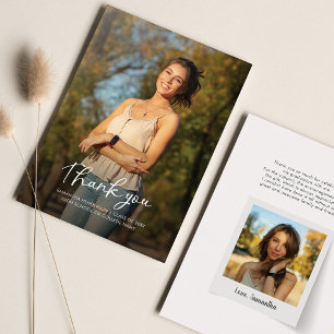 Abschluss 2025 Foto Senior Grad Dankeschön Karte