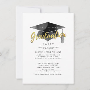 Abschluss 2025 Grad Elegant Senior Grad Party Einladung