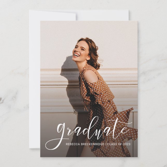 Abschluss 2025 Grad Fotos Einfach Ankündigung (Vorderseite)