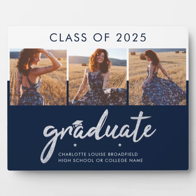 Abschluss 2025 Grad Fotos Skript Tastenkombination Fotoplatte (Vorderseite)
