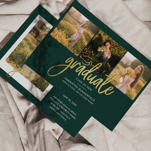 Abschluss 2025 - Grüne Ankündigung von Collage