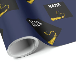 Abschluss 2025 Navy Blue Geschenkpapier