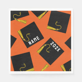 Abschluss 2025 Orange Serviette