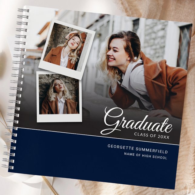 Abschluss 2025 Party Grad FotoCollage Notizbuch (Graduation 2025 Party Grad Photo Collage Notebook)