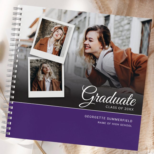 Abschluss 2025 Party Grad Lila Foto Guest Notizbuch (Graduation 2025 Party Grad Purple Photo Guest Notebook)