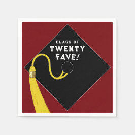 Abschluss 2025 Party Maroon Serviette