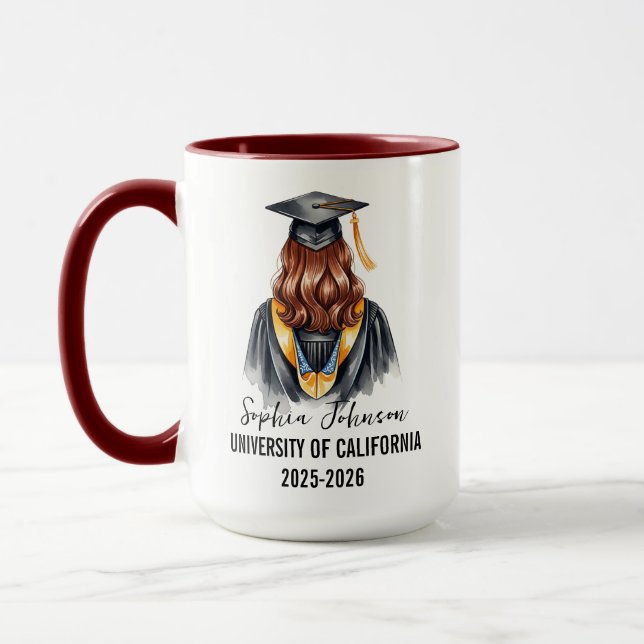Abschluss 2025 Personalisiert Tasse (Links)