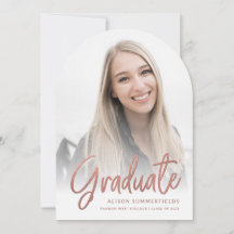 Abschluss 2025 Rose Gold Script Grad Party