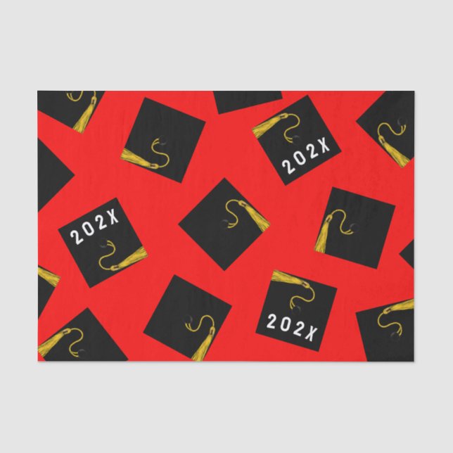 Abschluss 2025 Rot Seidenpapier (Vorderseite)
