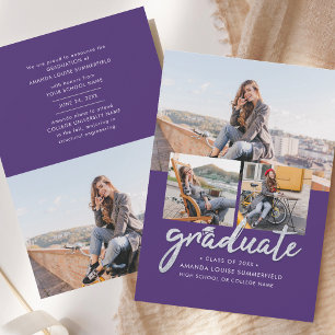 Abschluss 2025 Script Fotos Moderne Grad Ankündigung