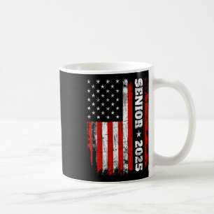 Abschluss 2025 Shirt Design mit US-Flagge Senior C Kaffeetasse