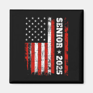 Abschluss 2025 Shirt Design mit US-Flagge Senior C Magnet