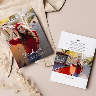 Abschluss 2026 Moderne Abschlussfoto Dankeskarte