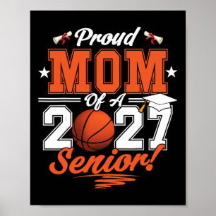 Abschluss 2026 Stolz Mutter eines Basketball-Senio Poster