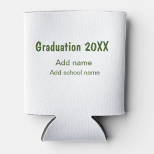 Abschluss 20XX Jahr Jahr Name Schule Grün modern Dosenkühler