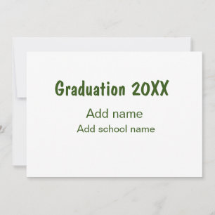 Abschluss 20XX Jahr Jahr Name Schule Grün modern Feiertagskarte